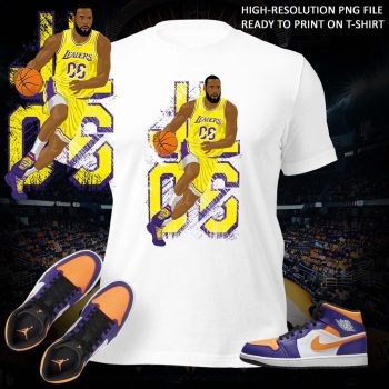 Basketball Design - Shirt to Match Sneaker - High-Resolution PNG File, Fine Details, design for Jipijey (2023)