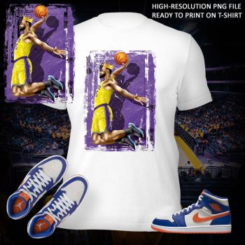 Basketball Design - Shirt to Match Sneaker - High-Resolution PNG File, Fine Details, design for Jipijey (2023)