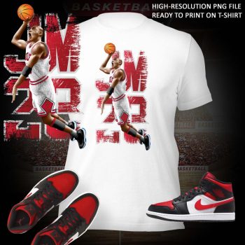 Basketball Design - Shirt to Match Sneaker - High-Resolution PNG File, Fine Details, design for Jipijey (2023)